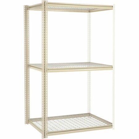 GLOBAL INDUSTRIAL 3 Shelf, High Capacity Boltless Shelving, Add On, 48inW x 36inD x 84inH, Wire Deck B2297361